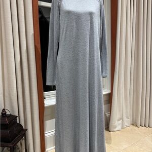 Soft Surroundings Gray Long Sleeve Mock Neck Gown